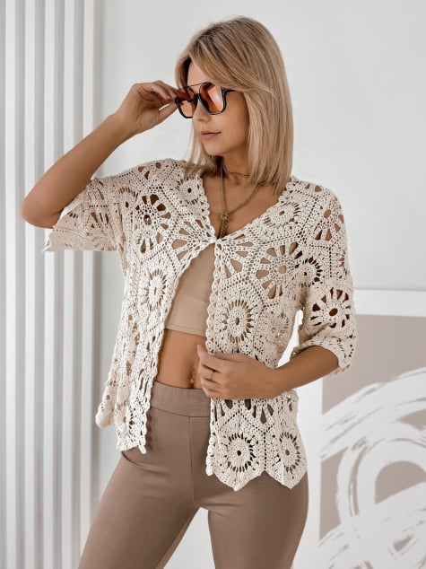 SWETER BRIELLE BEŻOWY