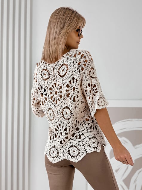 SWETER BRIELLE BEŻOWY