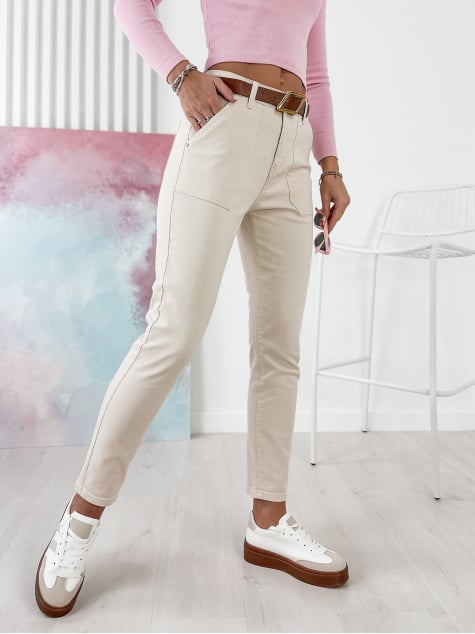 SPODNIE NEVERA BEŻOWE