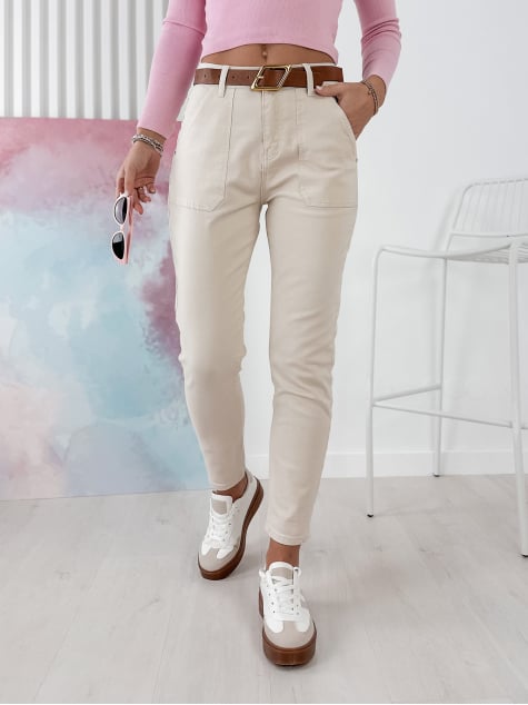 SPODNIE NEVERA BEŻOWE