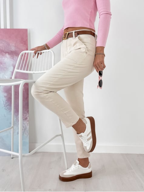 SPODNIE NEVERA BEŻOWE