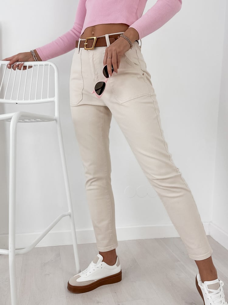 SPODNIE NEVERA BEŻOWE