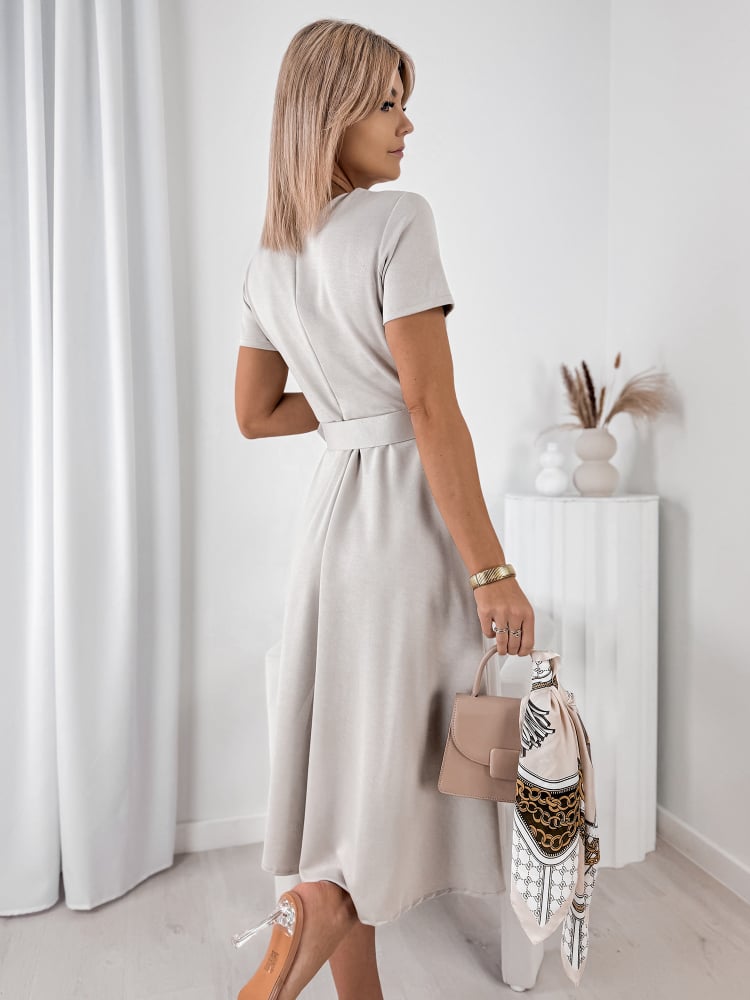 SUKIENKA DRASILLA CIEMNOBEŻOWA