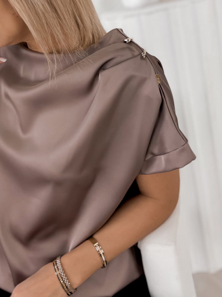 BLUZKA BINTHA BRĄZOWA