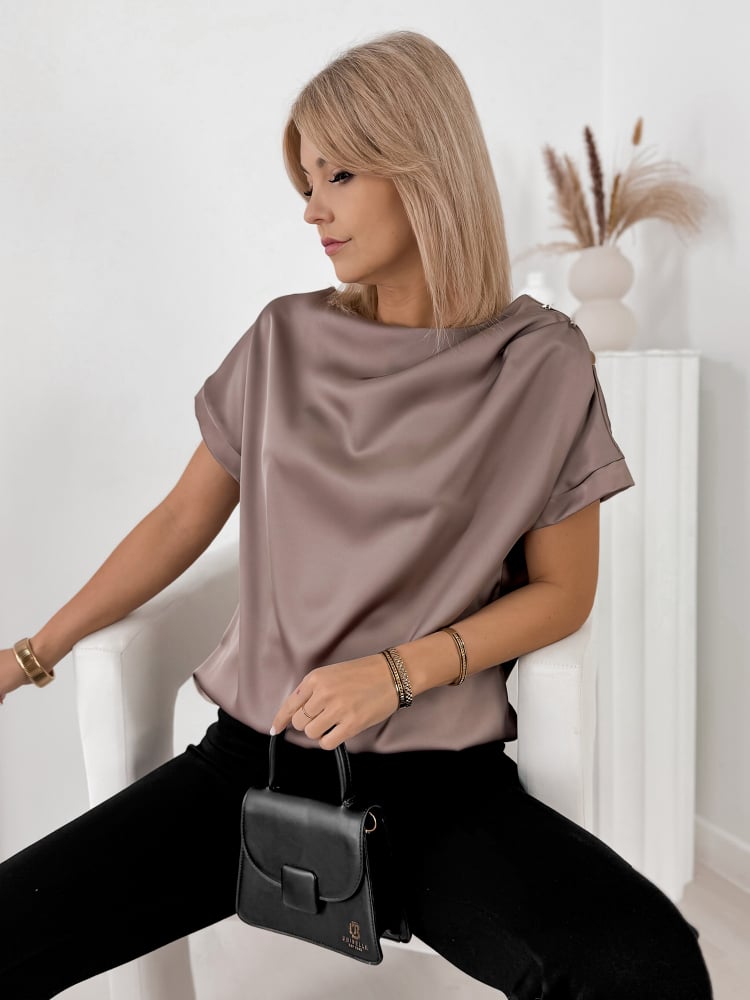 BLUZKA BINTHA BRĄZOWA