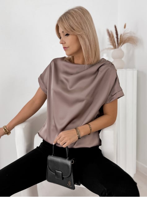 BLUZKA BINTHA BRĄZOWA