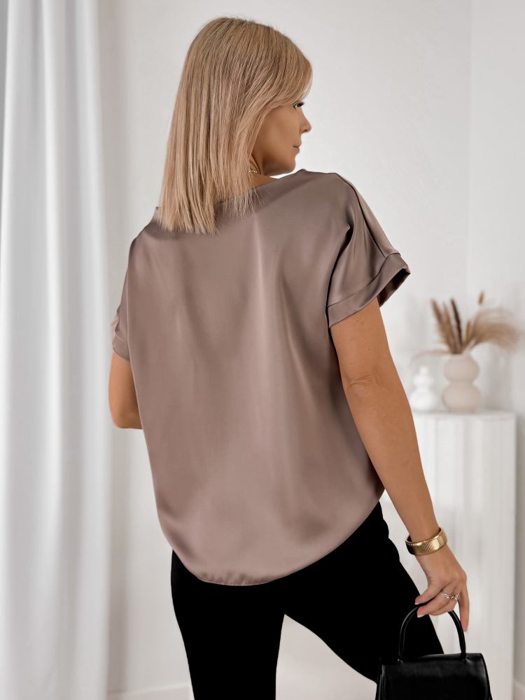 BLUZKA BINTHA BRĄZOWA