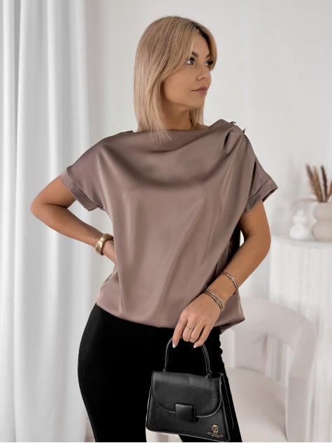 BLUZKA BINTHA BRĄZOWA
