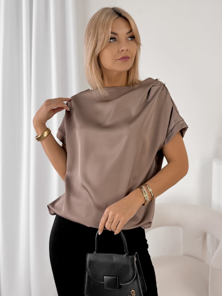 BLUZKA BINTHA BRĄZOWA