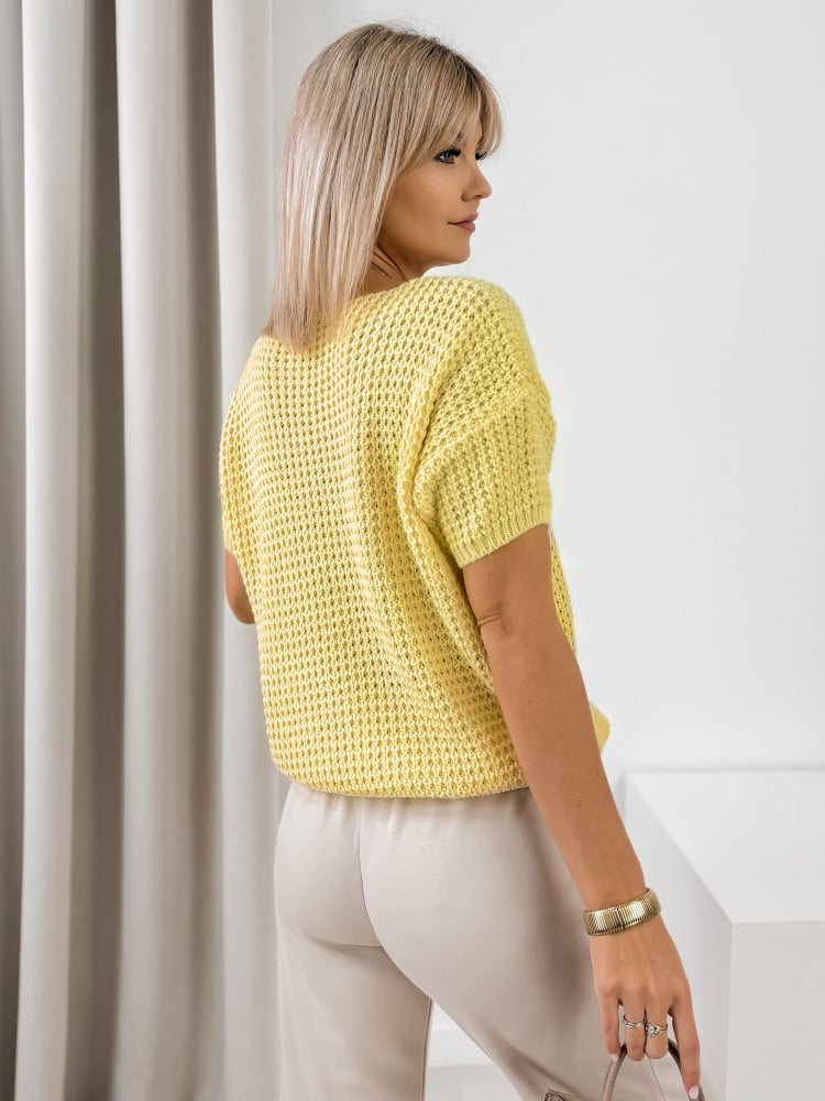 SWETER FALZIR ŻÓŁTY