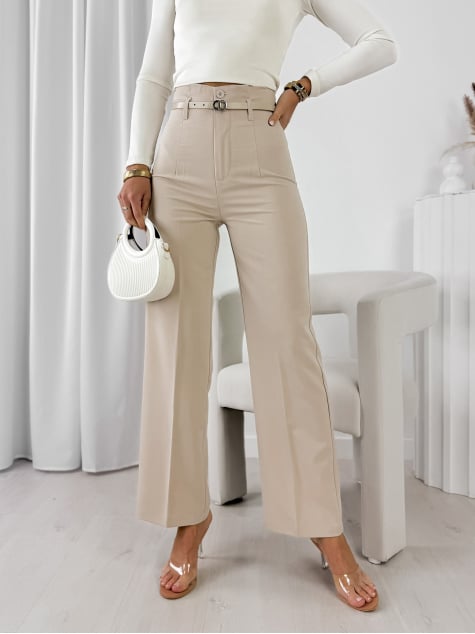 SPODNIE AVINNA BEŻOWE