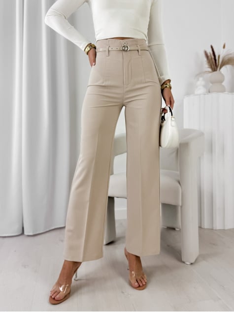 SPODNIE AVINNA BEŻOWE