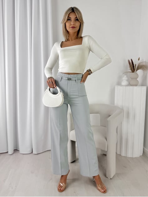 SPODNIE AVINNA SZARE