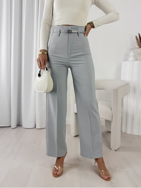 SPODNIE AVINNA SZARE