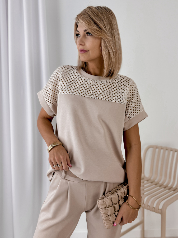 BLUZKA MILARA BEŻOWA