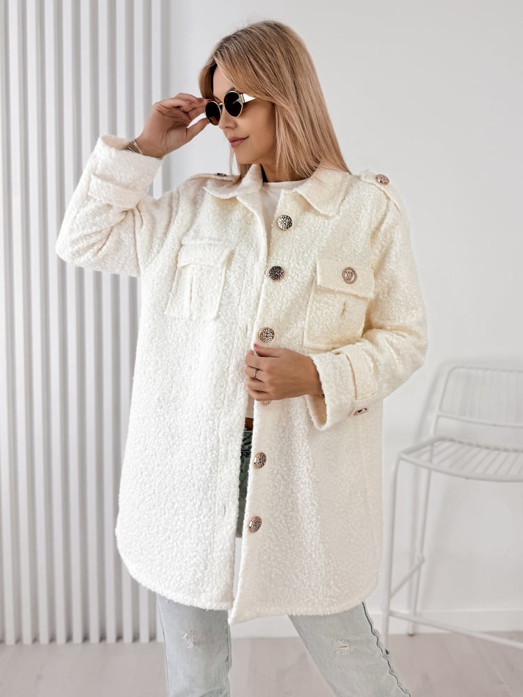 PŁASZCZ BOUCLE ELINNA ECRU