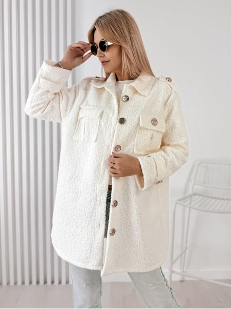 PŁASZCZ BOUCLE ELINNA ECRU