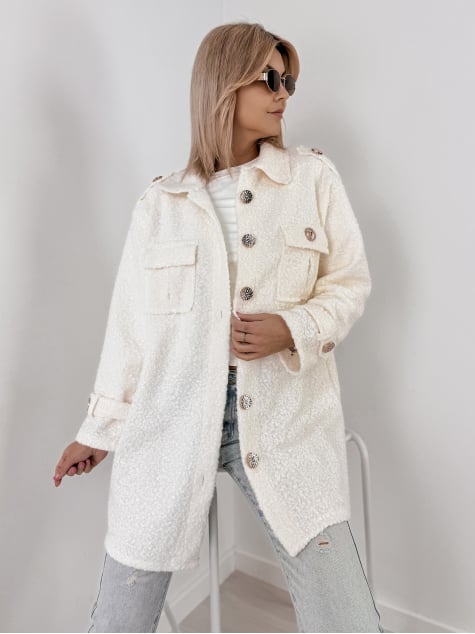 PŁASZCZ BOUCLE ELINNA ECRU