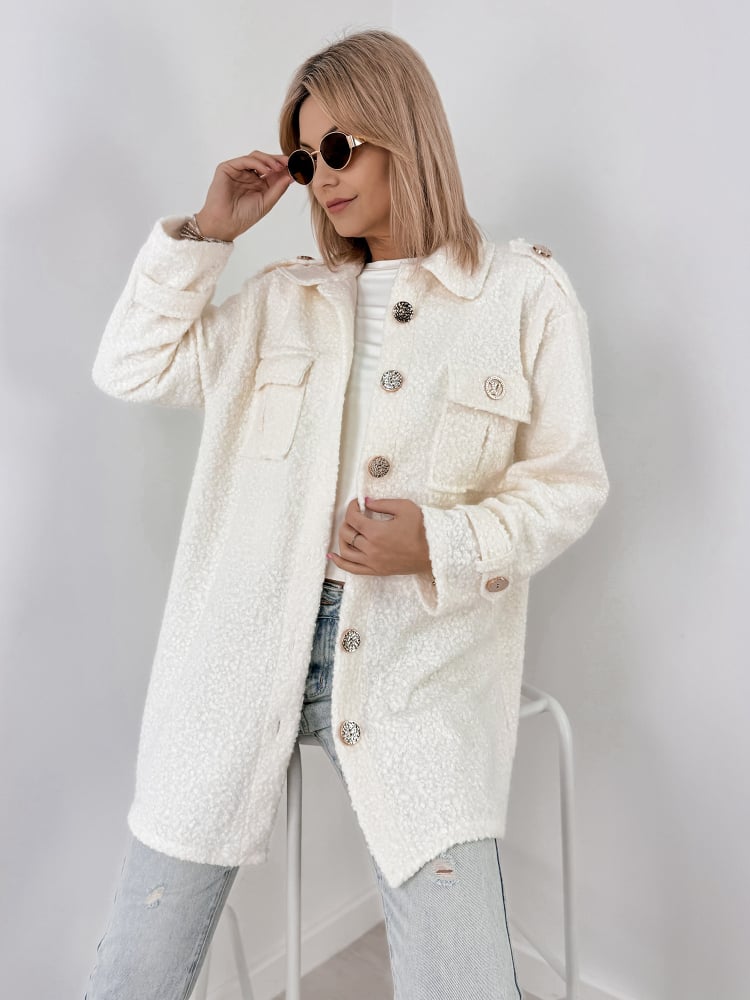 PŁASZCZ BOUCLE ELINNA ECRU