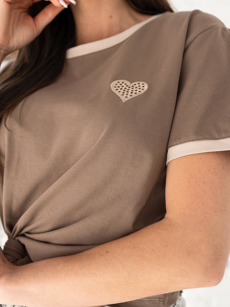 BLUZKA FÉMININ BRĄZOWA