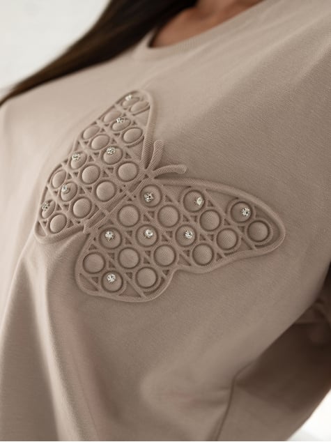 BLUZKA ELYSIA BEŻOWA