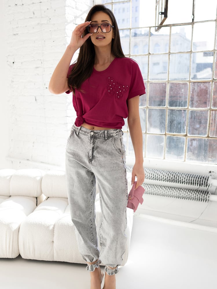 BLUZKA ELYSIA BORDOWA