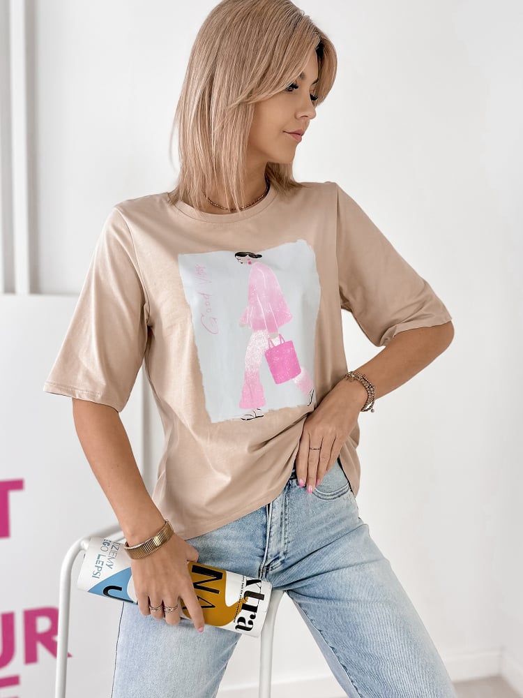 BLUZKA ELMOR BEŻOWA