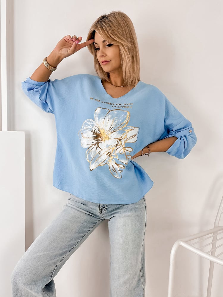BLUZKA ZINZA NIEBIESKA
