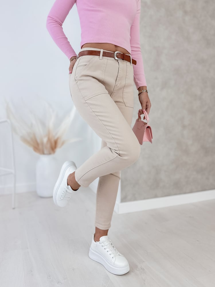 SPODNIE KORNEY BEŻOWE