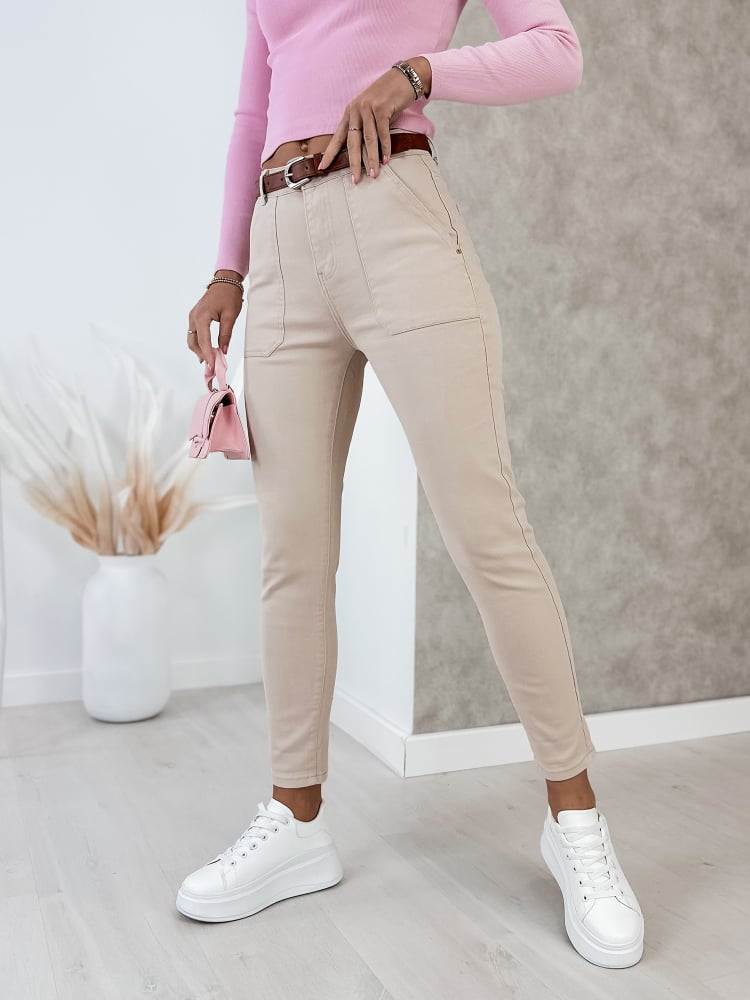 SPODNIE KORNEY BEŻOWE