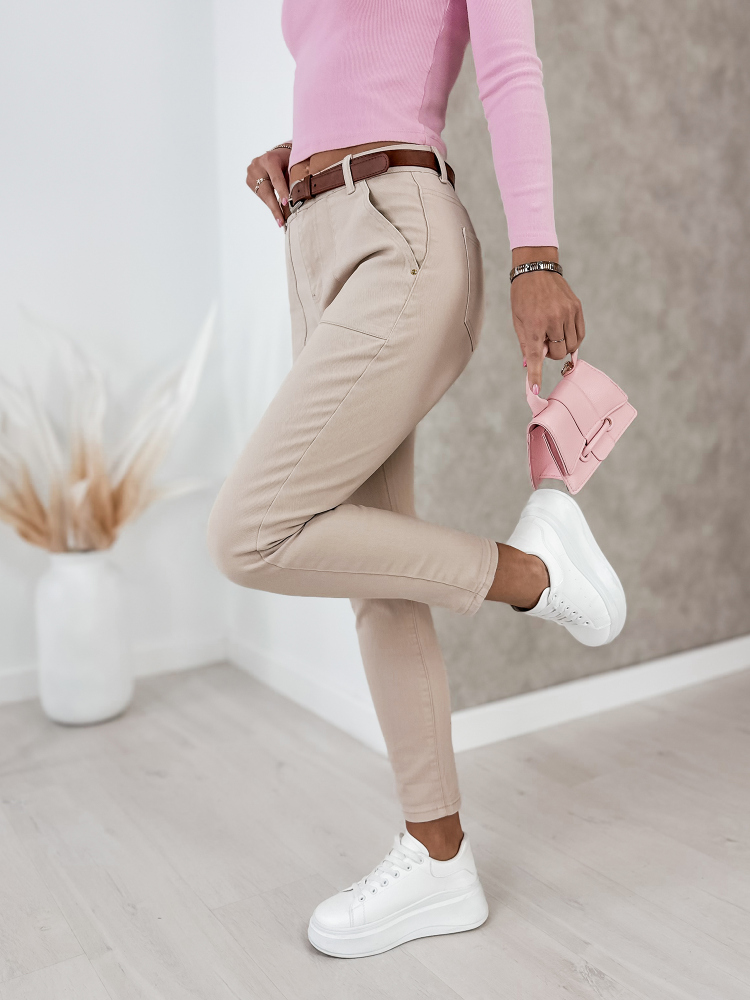 SPODNIE KORNEY BEŻOWE