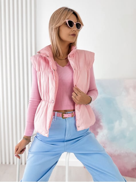 KAMIZELKA NYSTA PUDROWY RÓŻ