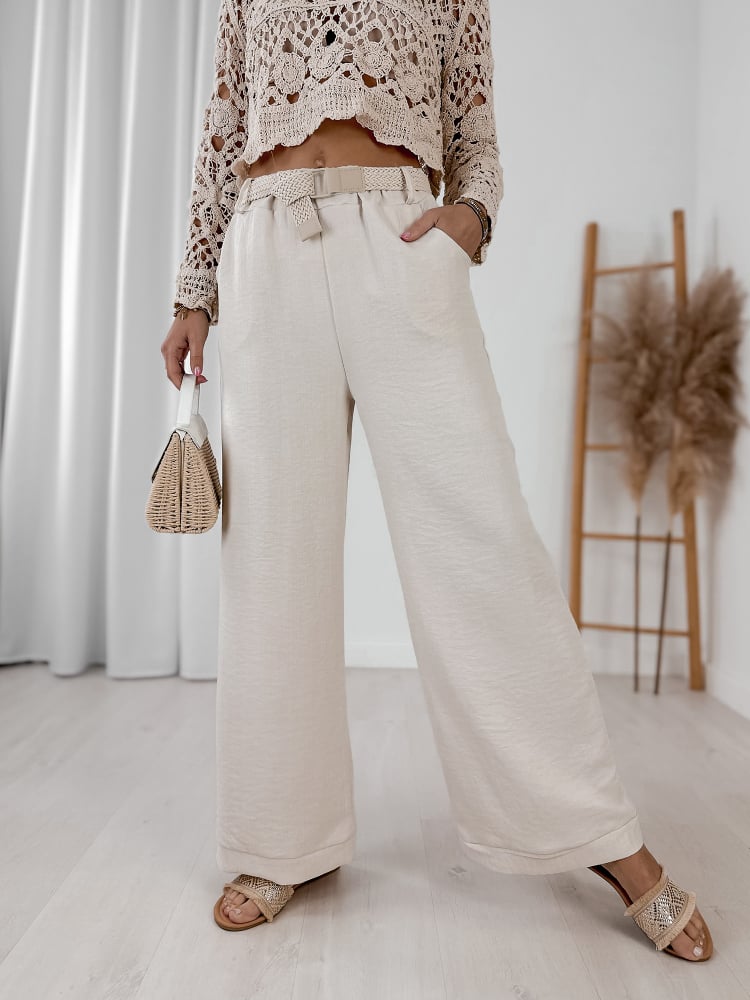 SPODNIE TBILISI KREMOWE