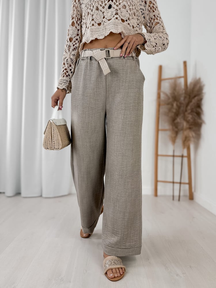 SPODNIE TBILISI CIEMNOBEŻOWE