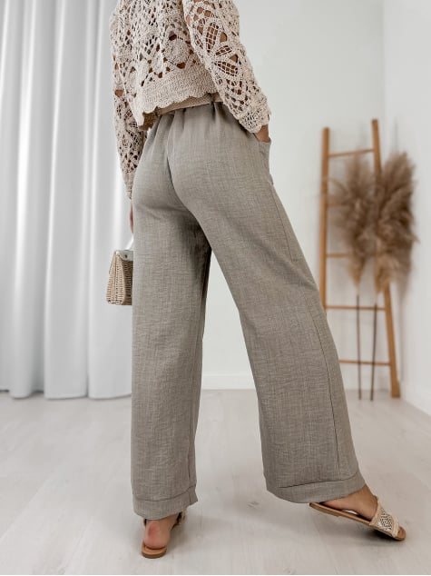 SPODNIE TBILISI CIEMNOBEŻOWE