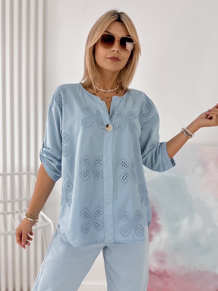 BLUZKA OHRID BŁEKITNA