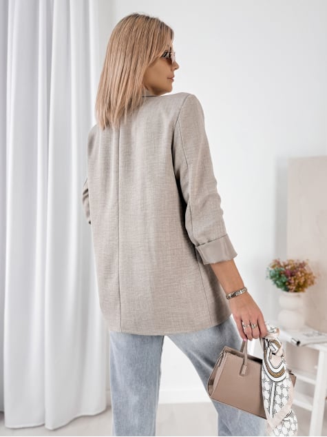 ŻAKIET OTEKAO CIEMNOBEŻOWY