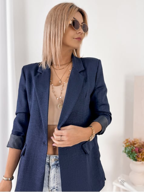 ŻAKIET OTEKAO GRANATOWY