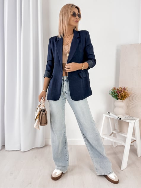 ŻAKIET OTEKAO GRANATOWY