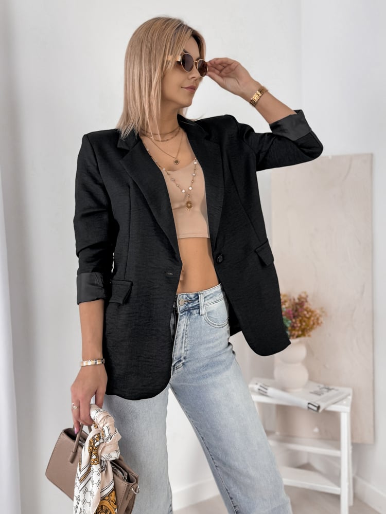 ŻAKIET OTEKAO CZARNY