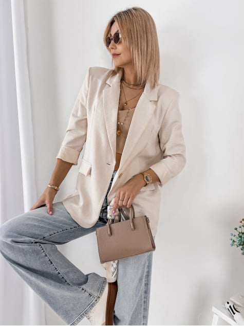 ŻAKIET OTEKAO BEŻOWY