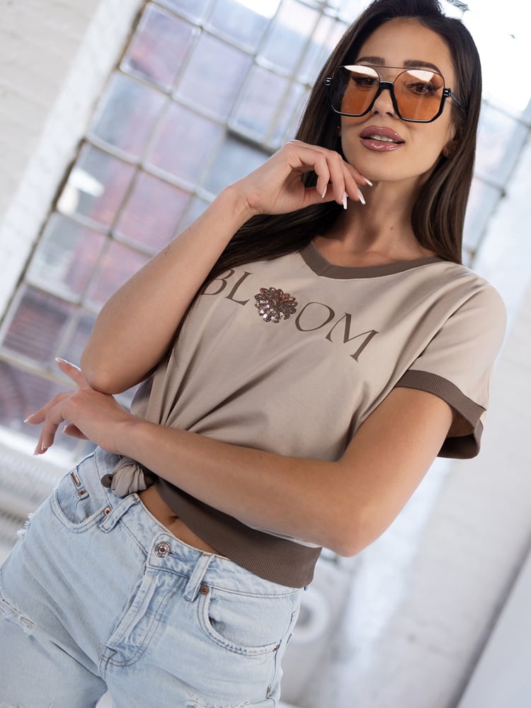 BLUZKA CALVERO BEŻOWA