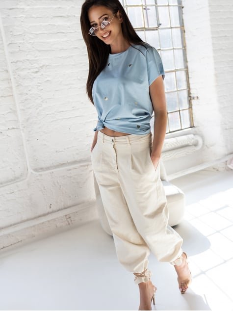 BLUZKA LARON BŁĘKITNA