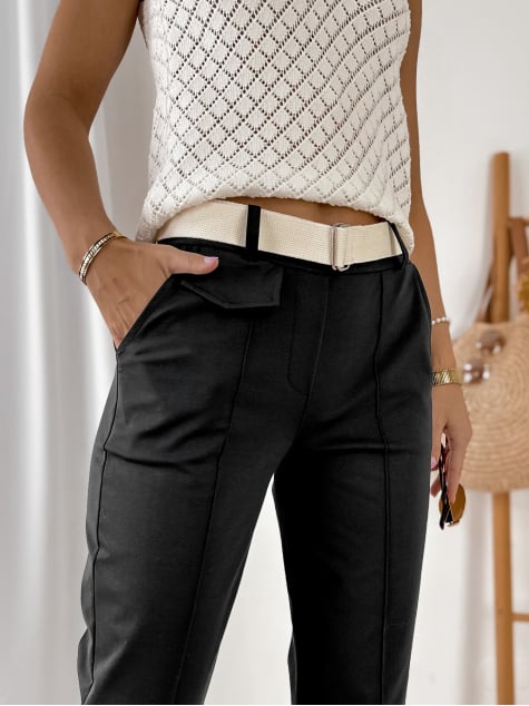 SPODNIE TEKKA CZARNE