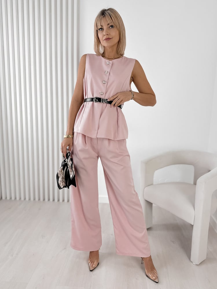 KOMPLET KASTILLA PUDROWY RÓŻ