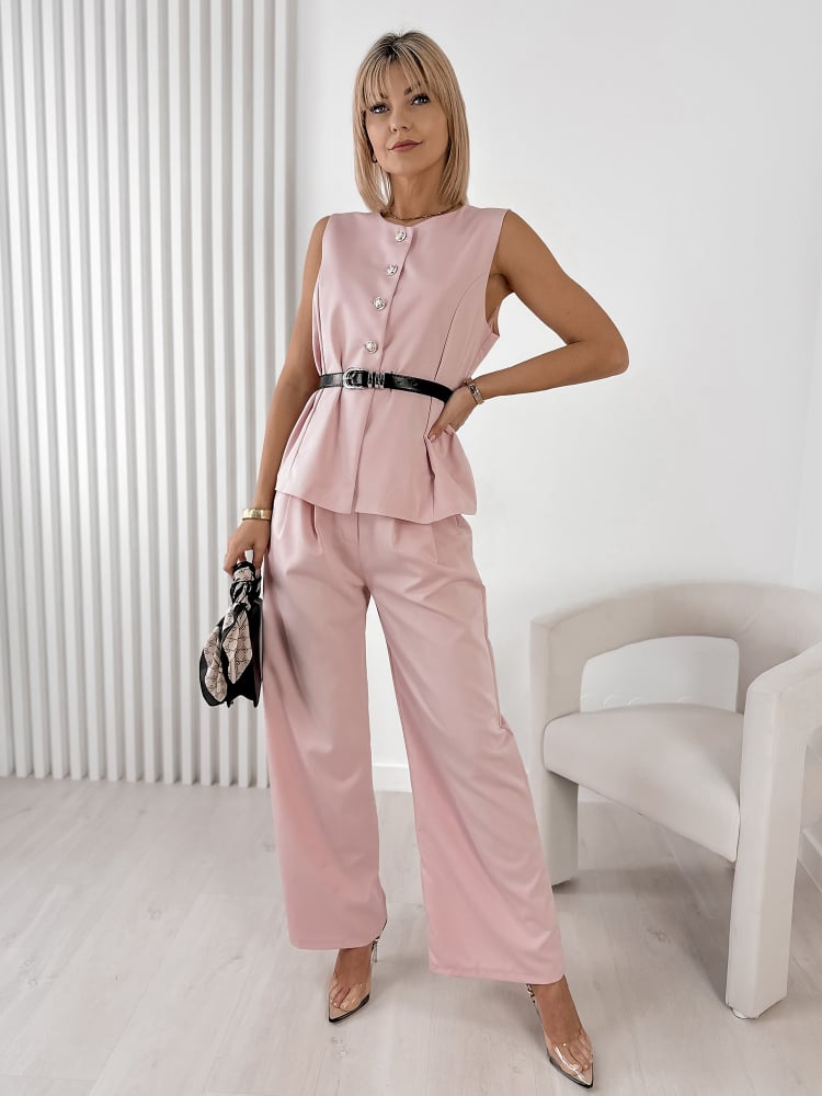 KOMPLET KASTILLA PUDROWY RÓŻ