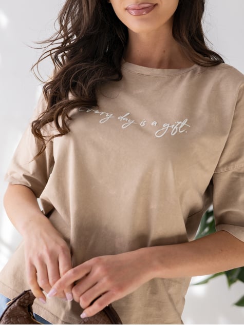 BLUZKA AMVYA BEŻOWA