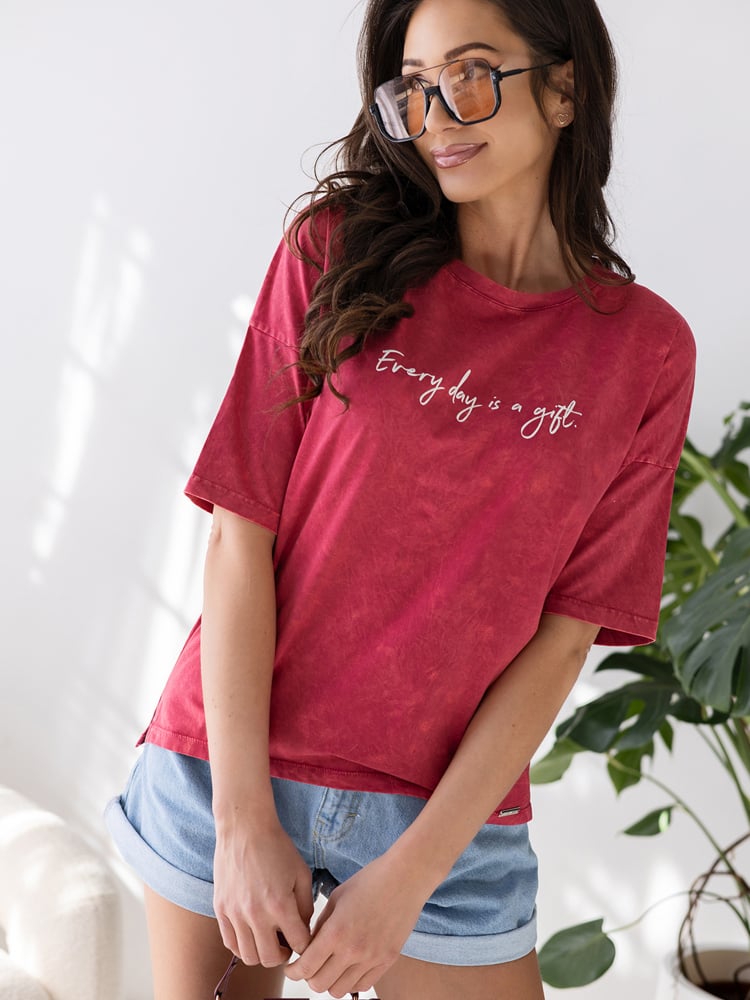 BLUZKA AMVYA BORDOWA