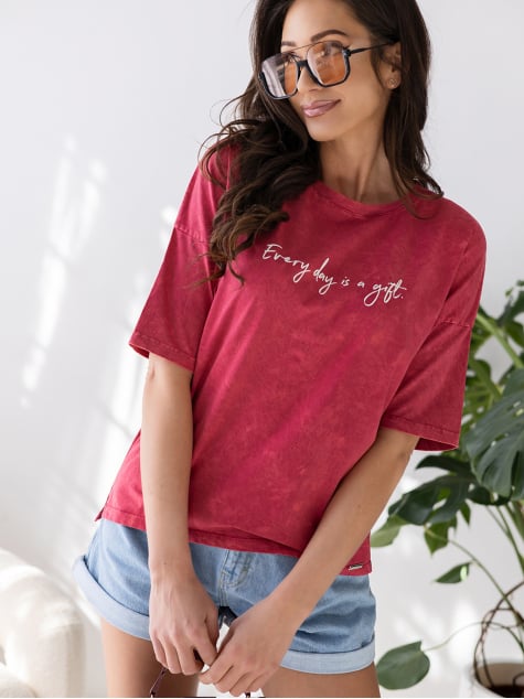 BLUZKA AMVYA BORDOWA