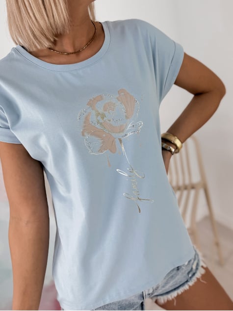 BLUZKA ZALON BŁĘKITNA